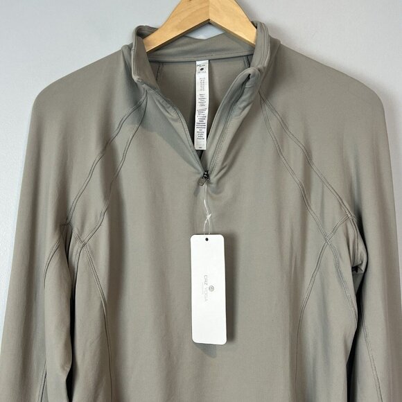 CRZ YOGA Butterluxe Wonmens Long Sleeve Workout Shirt Qtr Zip Size Large NWT - Picture 9 of 10
